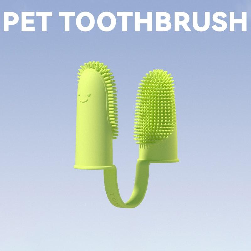 Dog Toothbrush Finger Brush Soft Silicone Dental Cleaning Kit - Detail Angle 2 | Majestic Pet Kingdom