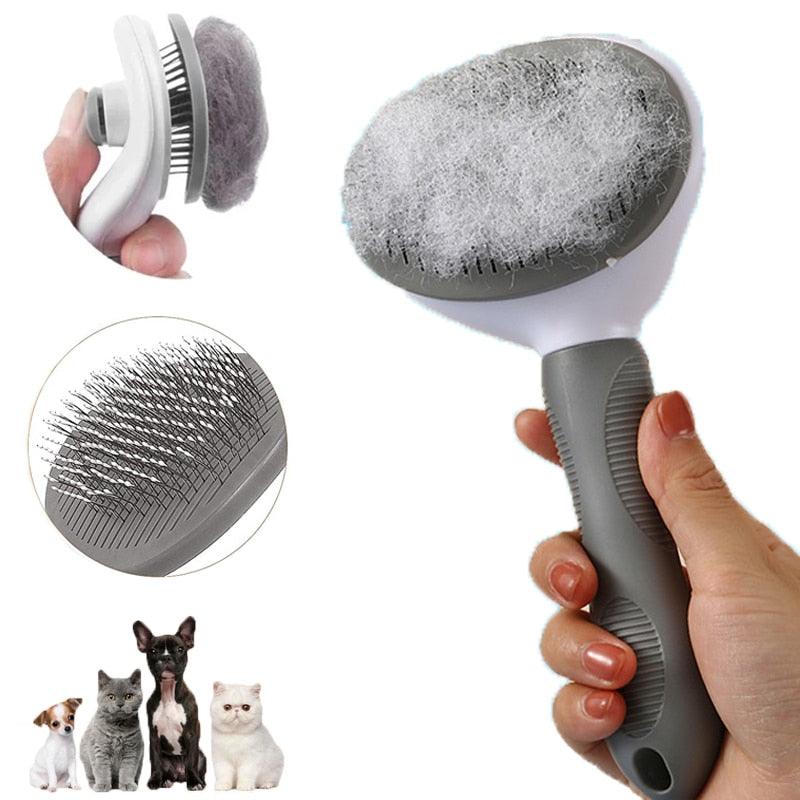 Dog Slicker Brush Self-Cleaning Hair Remover Massage Groomer