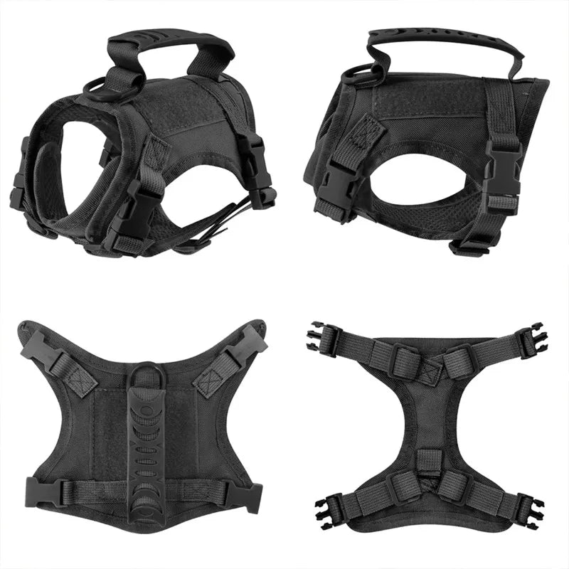 Tactical Small Dog Harness For Puppy Cats Adjustable Kitten Vest Harnesses For Military Dogs Working Training Walking Free Size - Camouflage | Purrfect Pet Kingdom