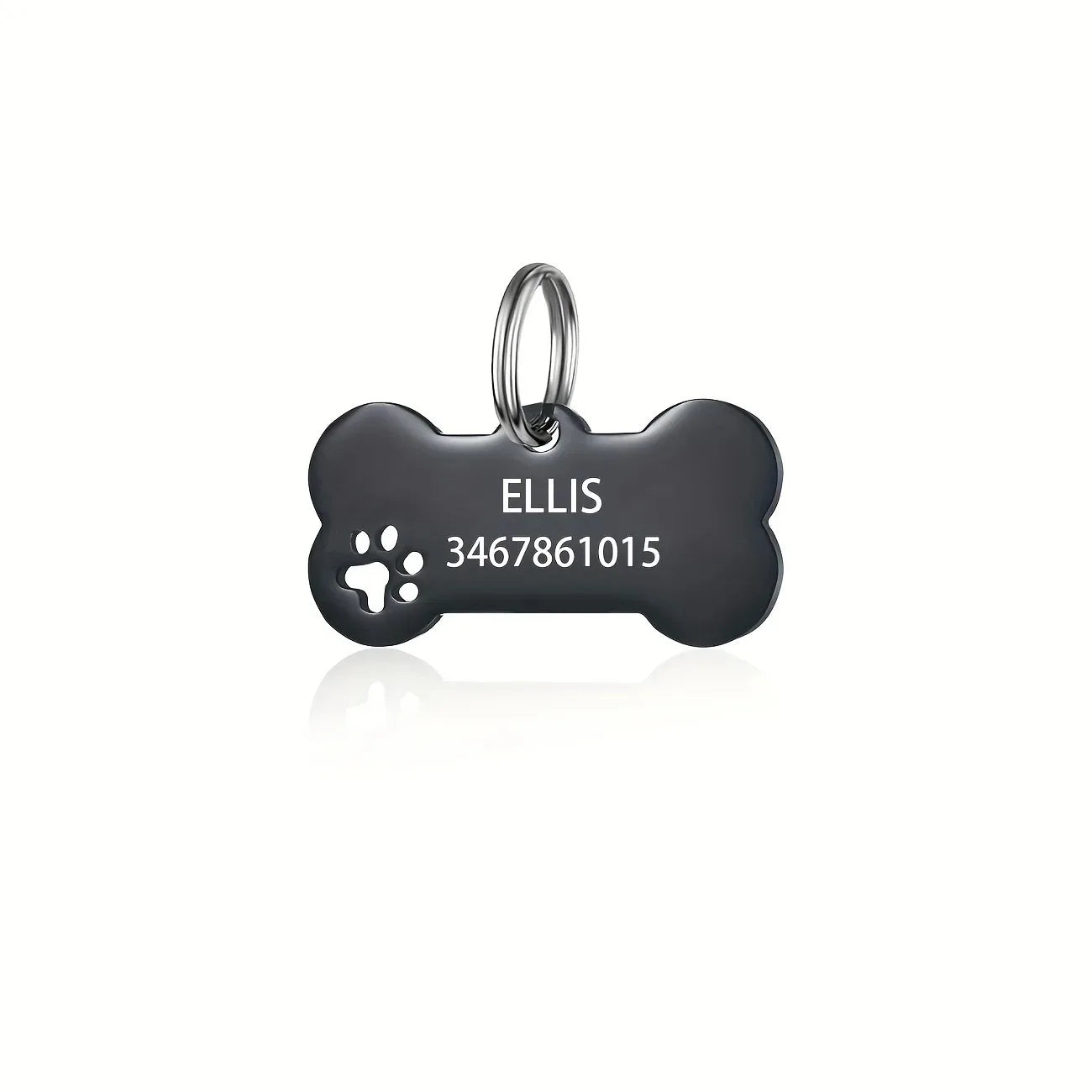 Personalized Dog Cat ID Tag | Custom Engraved Bone Shaped Pet Pendant