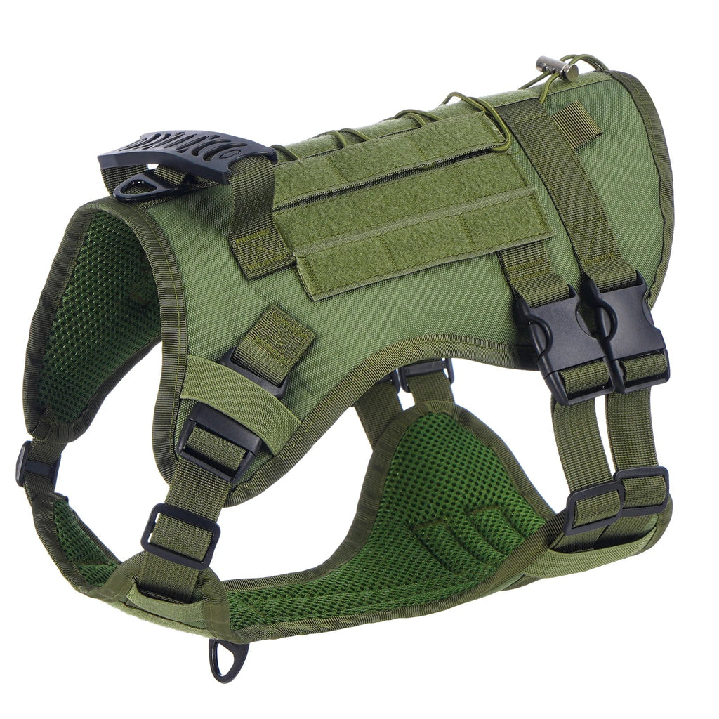 Tactical Chest Strap Large Dog Explosion proof Outdoor Anti slip Tank Top Pet Traction Dog Harness Reinforcement Loop Dog Walkin - Majestic Pet Kingdom