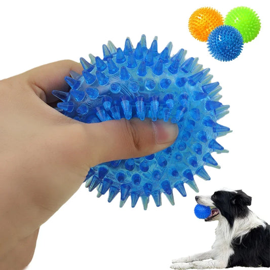 Dog Ball Toy Elastic Buoyant Squeaky Floating Chewer for Dogs