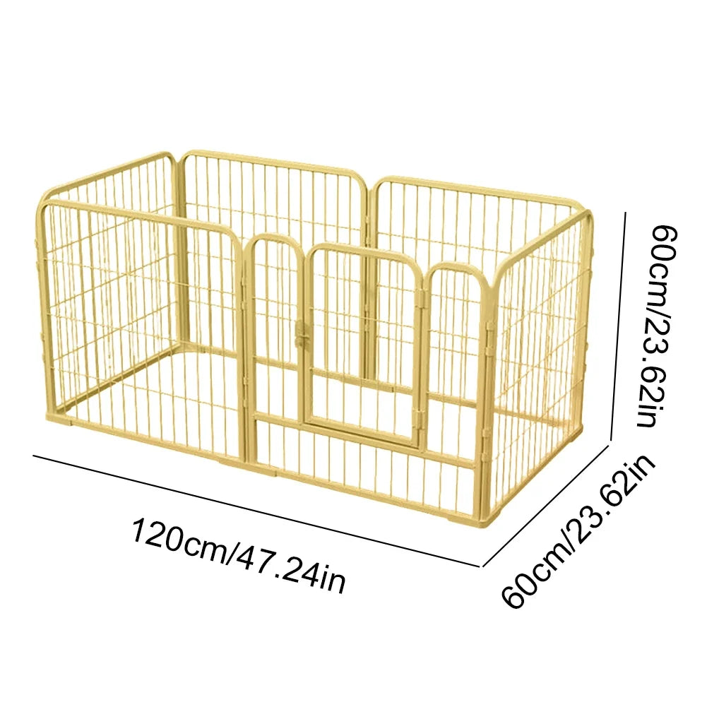 6 Panels Dog Fence Playpen Foldable Exercise Puppy Kennel Cage Heavy Duty Dog Exercise Fence for Dog Cat Rabbit Pet Exercise - Majestic Pet Kingdom
