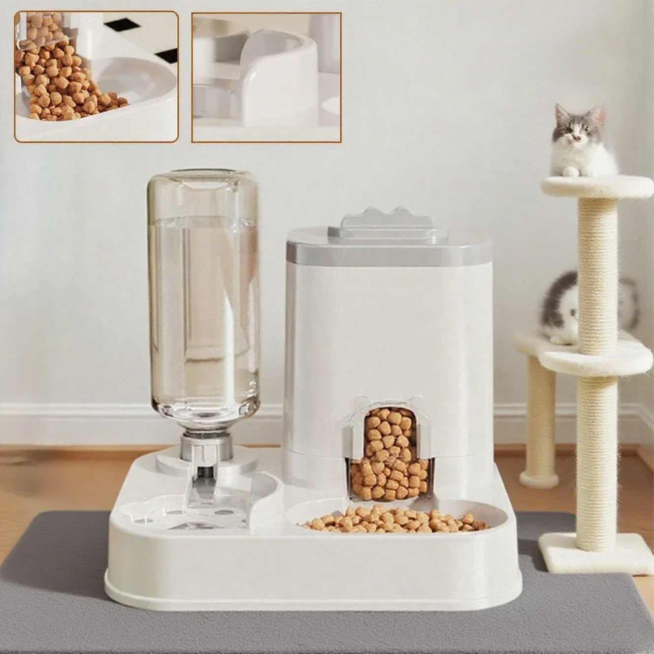 Automatic Cat & Dog Water Dispenser with Integrated Food