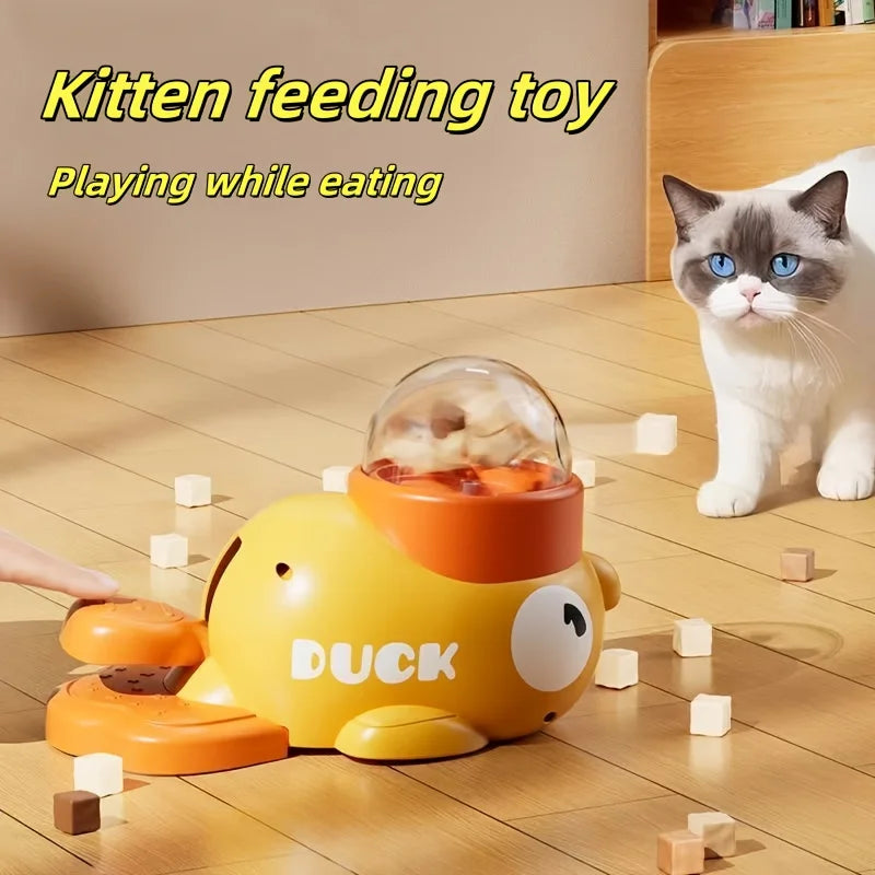 Interactive Dog Toy Automatic Treat Dispenser Slow Feeder Duck