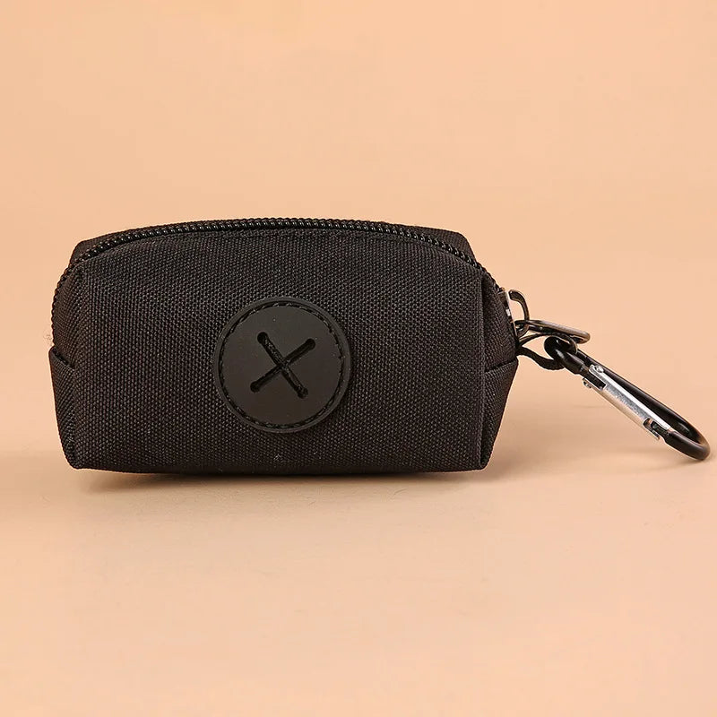 Canvas Dog Poop Bag Holder | Outdoor Pet Waste Bag Dispenser with Carabiner Clip