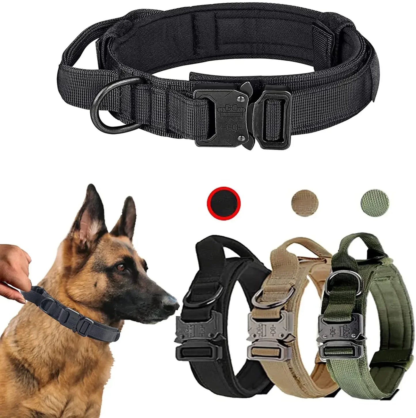 actical Dog Collar Adjustable Military Training Nylon Dog Collar with | Majestic Pet Kingdom™