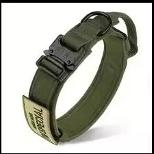 Heavy Duty Tactical Dog Collars with Handle Military Collar with Patch Outdoor Training and Walking for Medium and Large Dogs | Purrfect Pet Kingdom
