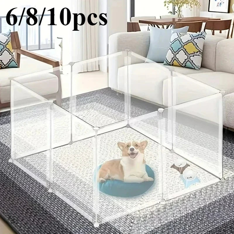 Foldable Dog Cage Yard Fence,Small Pet Playpen DIY Freely Combined | Majestic Pet Kingdom™