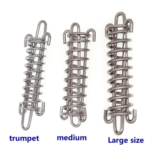 Dog Chain Springs Shock Absorbing Stainless Steel Heavy Duty - Main Feature View | Majestic Pet Kingdom