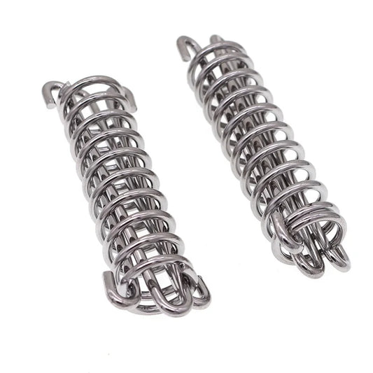Dog Chain Springs Shock Absorbing Stainless Steel Heavy Duty - Detail Angle 2 | Majestic Pet Kingdom