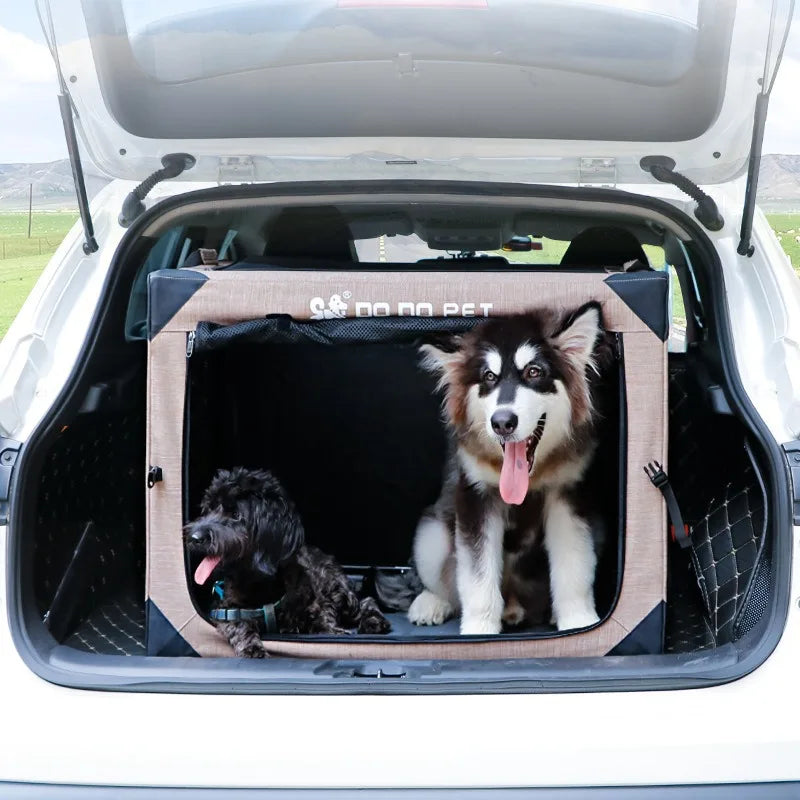 Dog Crate Travel Foldable Pet Crate for Puppy/Small Dog 18 Lbs Soft Cat Carrier Fit for Indoor & Outdoor/Car Back Seat/Trunk - Majestic Pet Kingdom