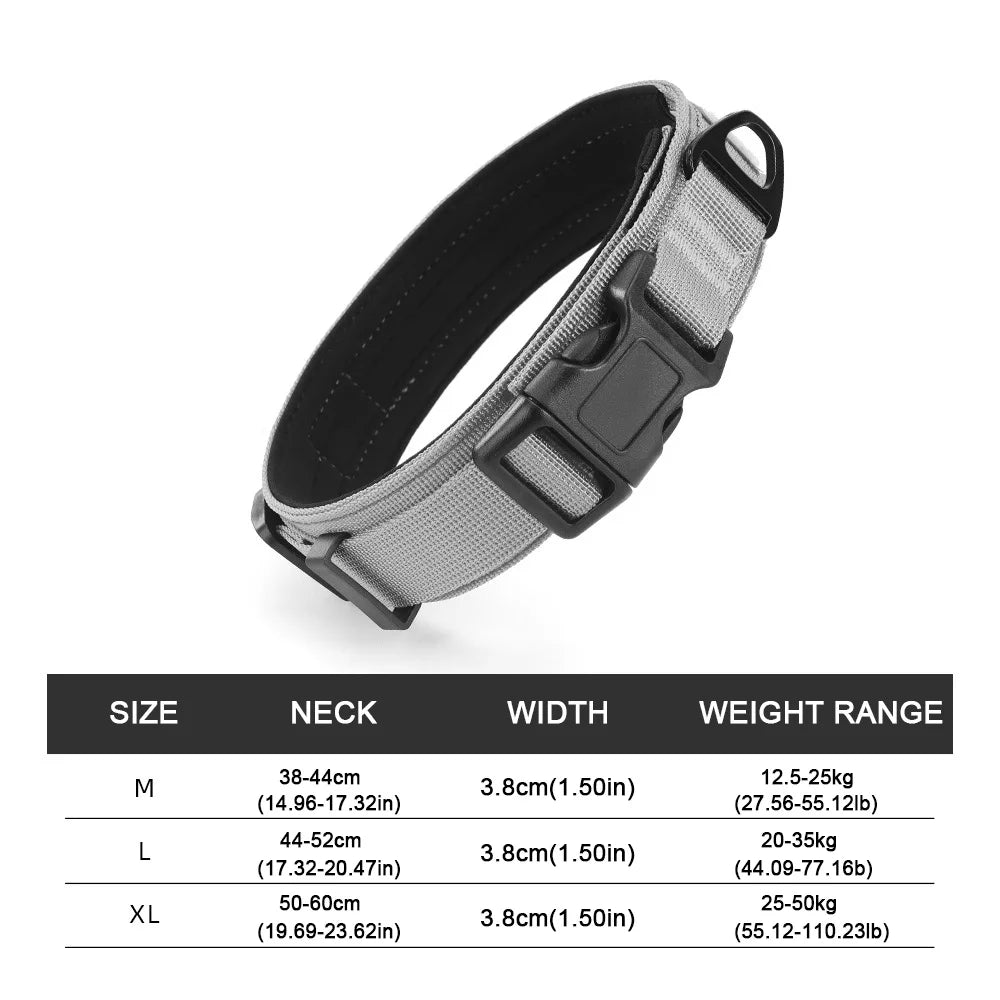 Large Medium Dog Tactical Collar High Strength Tensile Explosion-Proof Pet Collar Outdoor Training Supplies for Canines | Purrfect Pet Kingdom