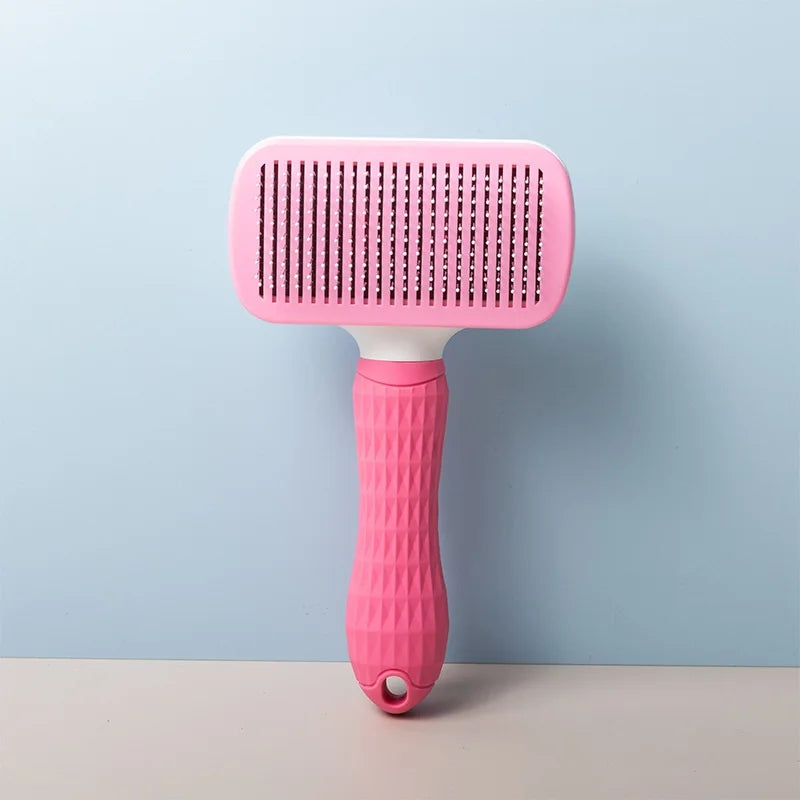 Pet Deshedding Comb | Self Cleaning Needle Brush for Dogs and Cats