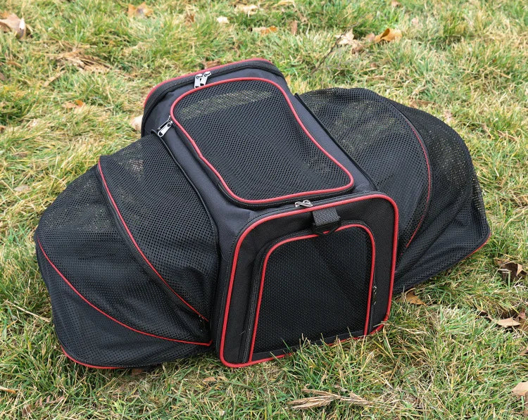 Pet Carrier Bag Foldable Small Dog Charter Carrying Cat Out Bag Expansion Pet Bag Mesh Breathable Expansion Foldable Handheld C - Majestic Pet Kingdom