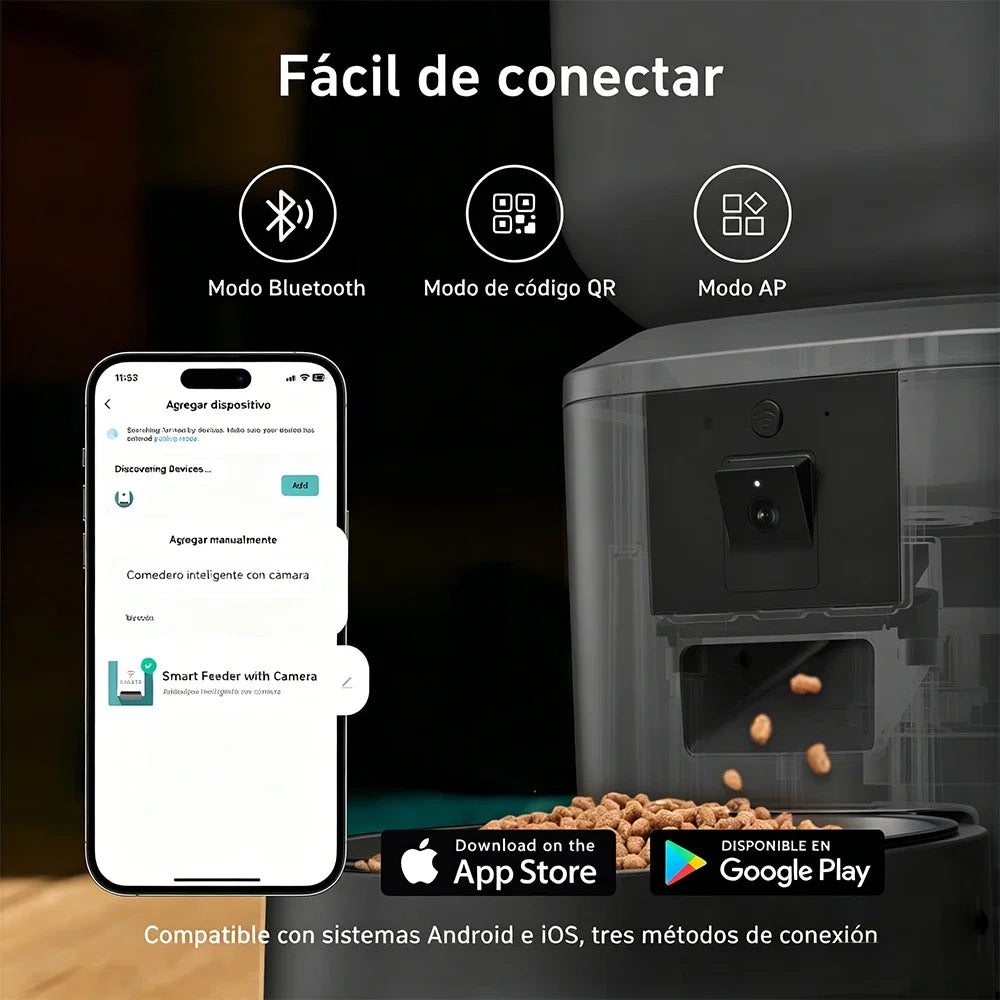 Nityers 8L Automatic Cat Feeder With 1080p Camera Video 5G WiFi Night Vision Cat Food Dispenser Smart Tuya APP Pet Auto Feeder - Majestic Pet Kingdom