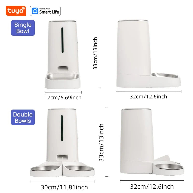 Smart Pet Feeder 4L Automatic WiFi App Control Cat Dog Dispenser - Majestic Pet Kingdom