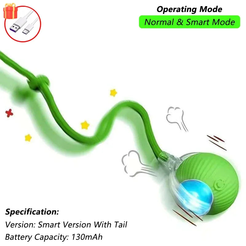 Interactive Smart Cat Toy Ball | Automatic Rolling Ball with Obstacle Avoidance