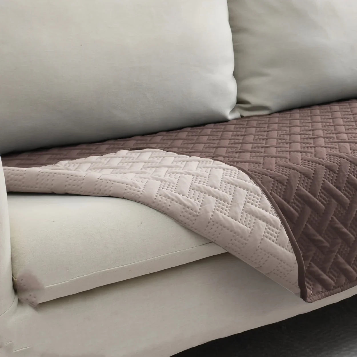 Brick Pattern Anti-Hair Pet Mat, Reversible Waterproof Dog Cushion