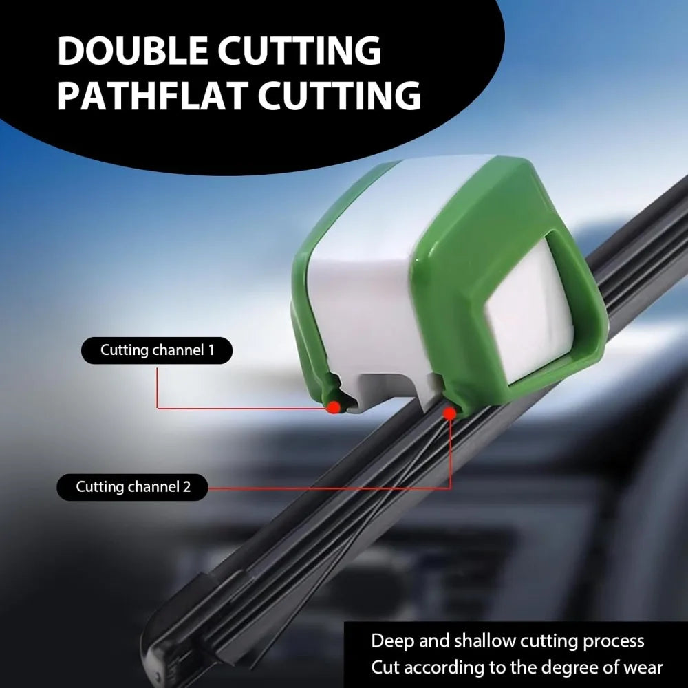 Car Wiper Repair Tool Portable ABS Vehicle Windshield Wiper Regroover with Sponge Universal Automotive DIY Cleaning Cutter