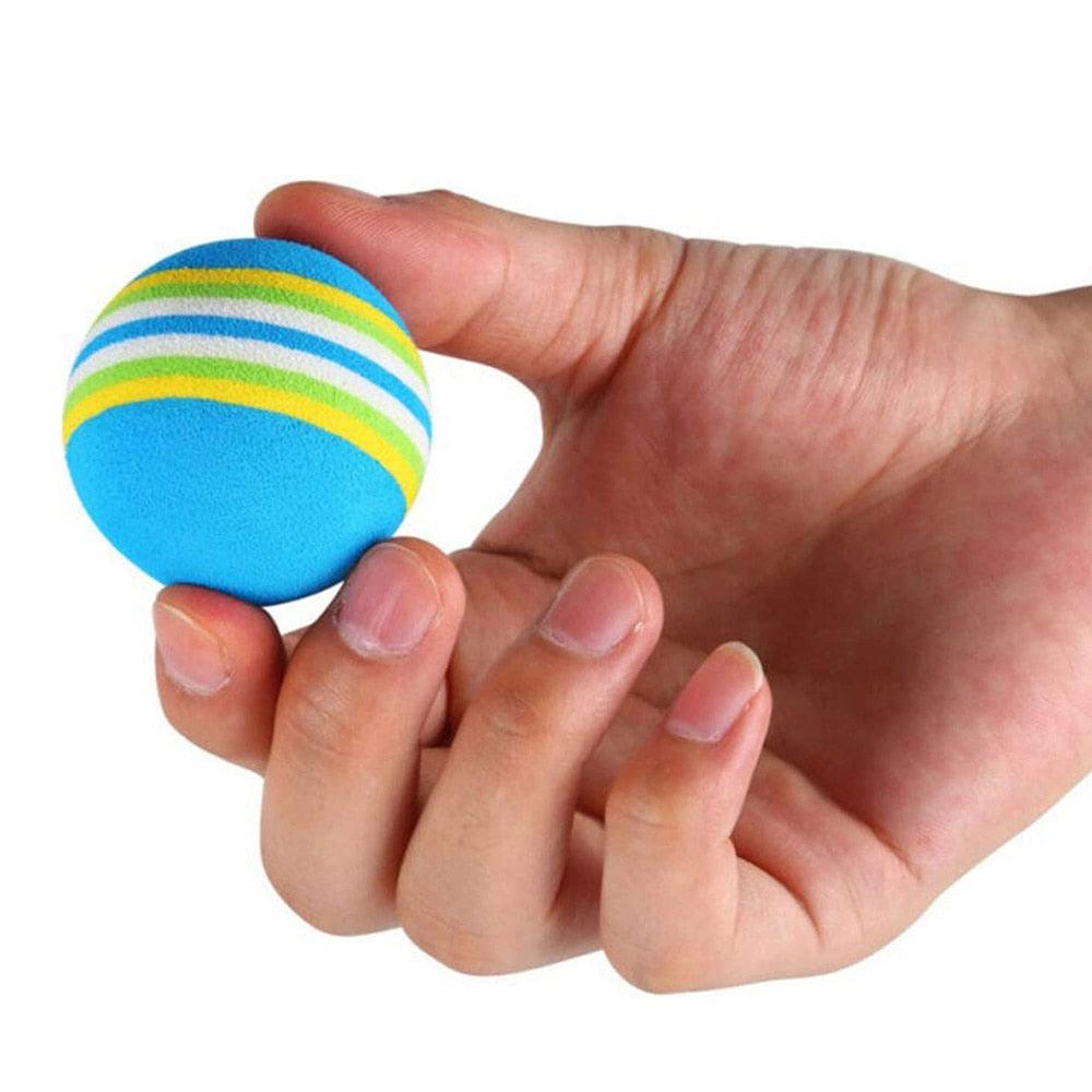 Cat Toy Balls 10-Pack Rainbow Foam Quiet Chase Activity Toys