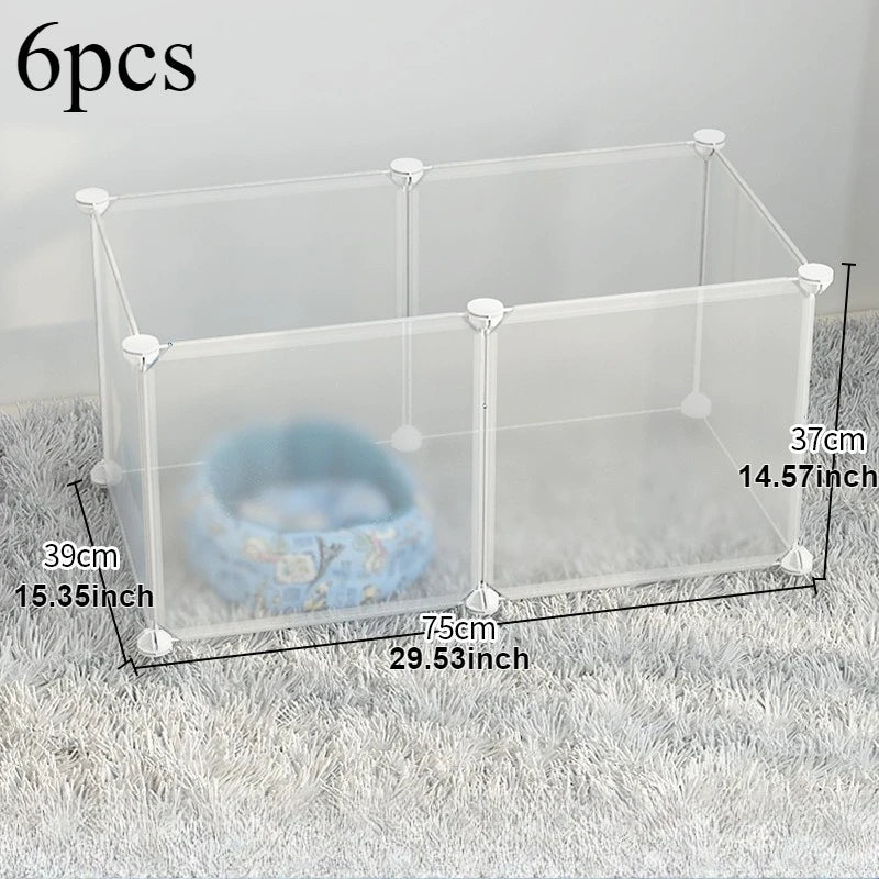 Foldable Dog Cage Yard Fence,Small Pet Playpen DIY Freely Combined with Assembled, for Dog Cat Kitten Rabbit Guinea Pig Bunny - Majestic Pet Kingdom