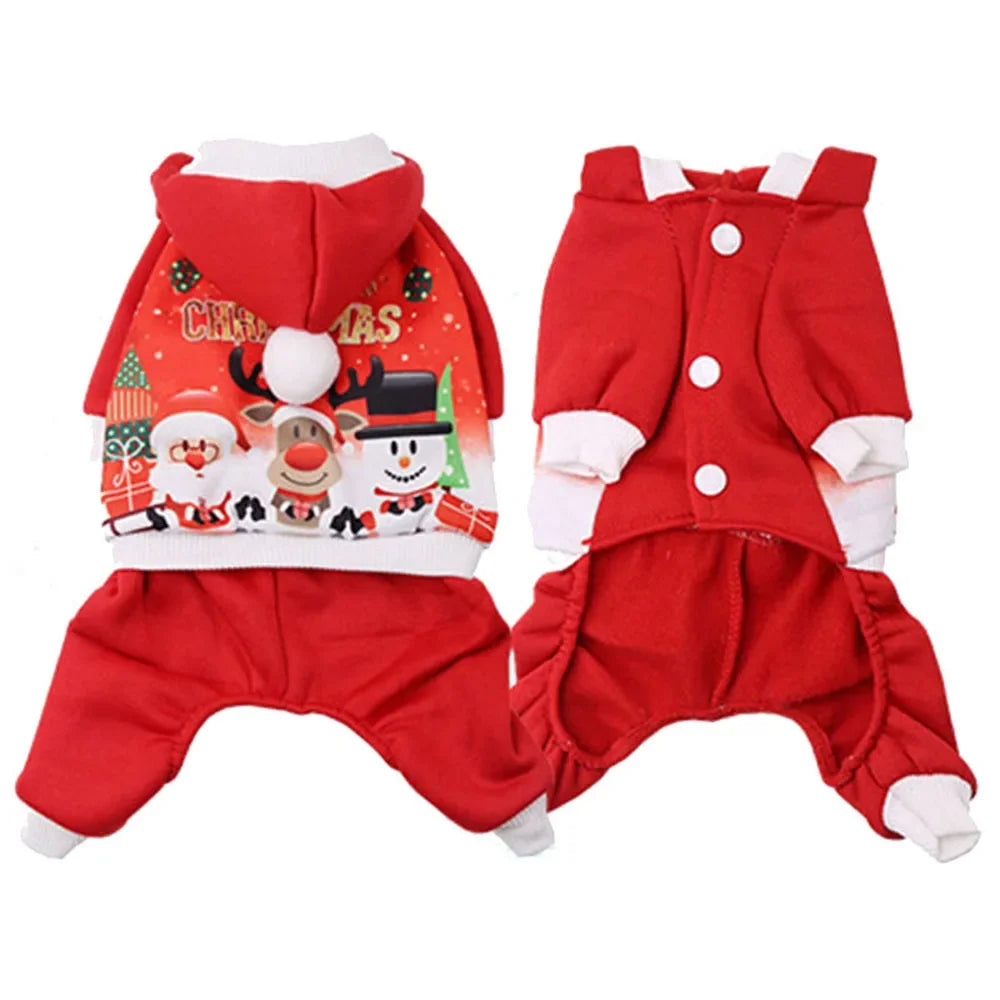 Dog Hoodies Christmas Halloween Holiday Reindeer Sweater