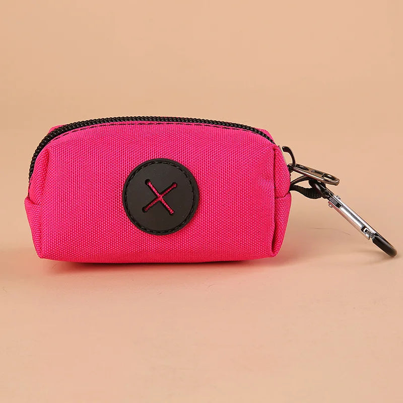 Canvas Dog Poop Bag Holder | Outdoor Pet Waste Bag Dispenser with Carabiner Clip