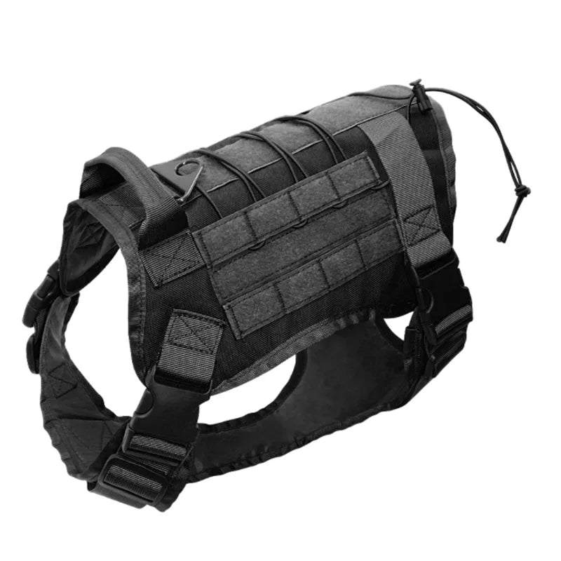 Tactical Camouflage Dog Vest Harness for Medium and Large Dogs，Easy Control and Comfortable for Hiking ，Training, and Outdoor - military 100cm | Purrfect Pet Kingdom