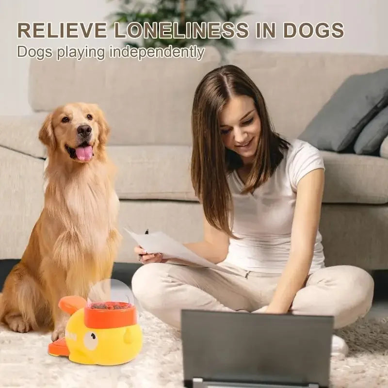 Majestic Pet Kingdom - 2-In-1 Interactive Dog Toy Pet Automatic Food Treat Dispenser Cartoon View 4