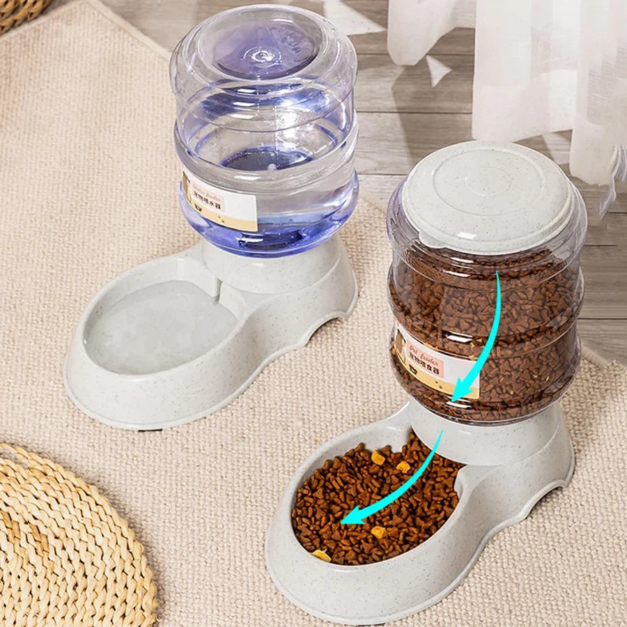 Large Capacity Pet Feeder Bowls Small Dog Food Bowl Automatic Water Dispenser Cat Bowls Pets Feeding Bowls Drink Water Bowl - Majestic Pet Kingdom