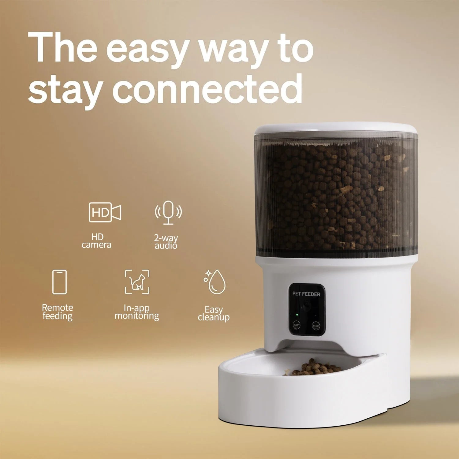 Smart Pet Feeder 4L Automatic Cat Dog Food Dispenser Bowl - Majestic Pet Kingdom