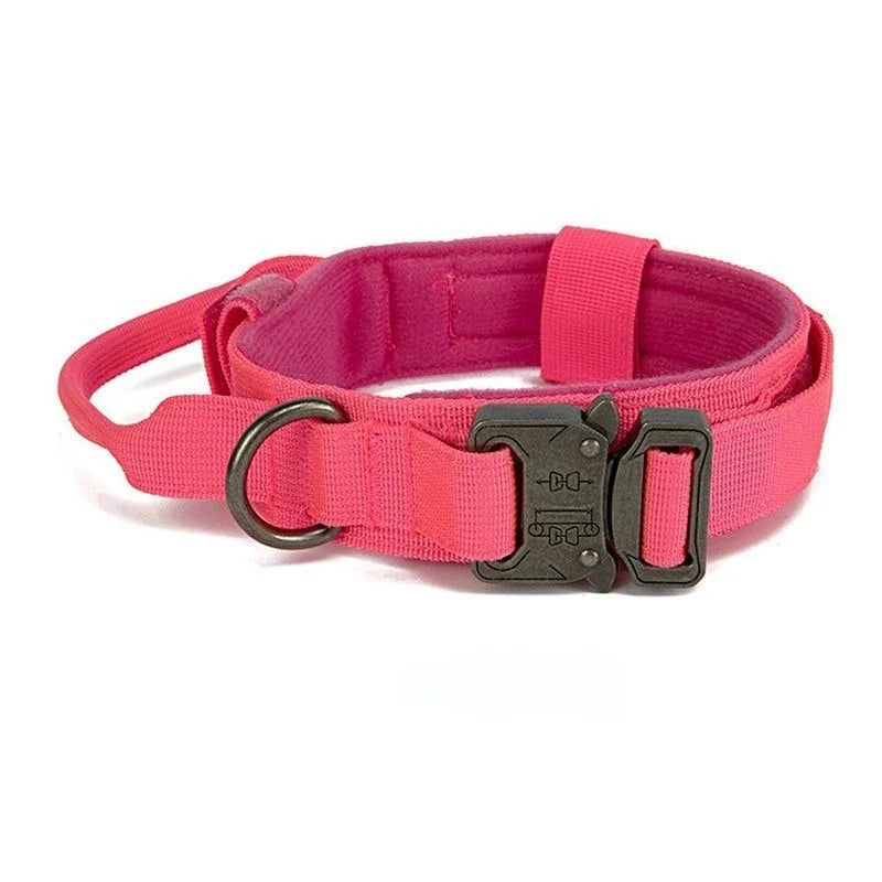 Tactical Dog Collar Adjustable Nylon Dog Supplies With Heavy Duty Metal Buckle Durable Training Collar For Medium And Large Dogs