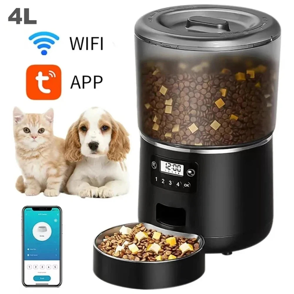 Automatic Pet Feeder 4L Capacity Smart Timer Tuya Control Food | Majestic Pet Kingdom™