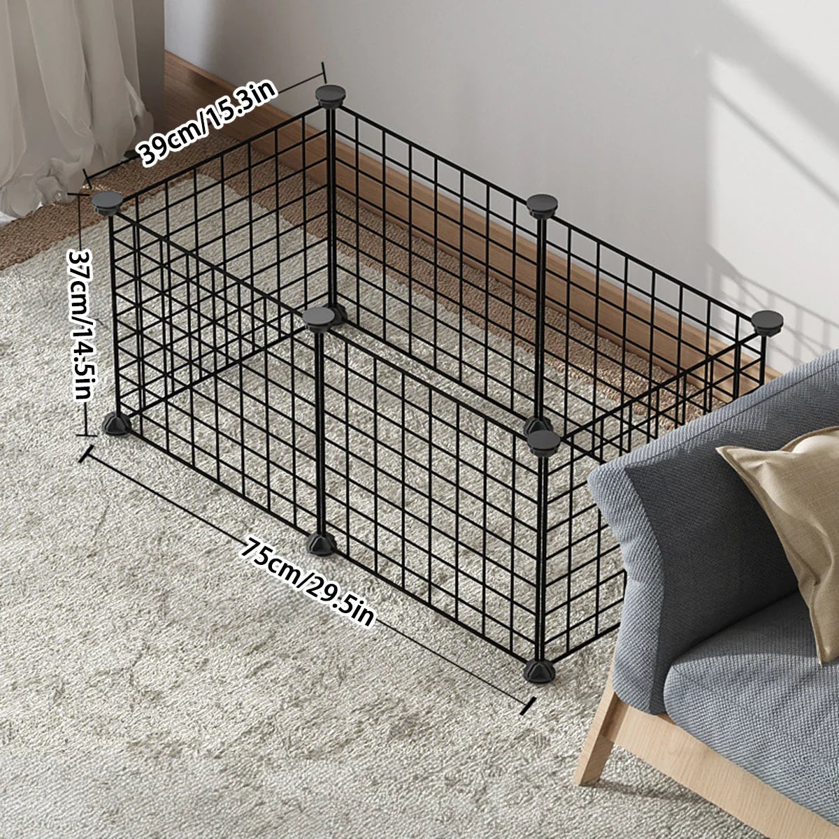 Dog cage Wire mesh fence indoor teddy animal escape barrier - Majestic Pet Kingdom