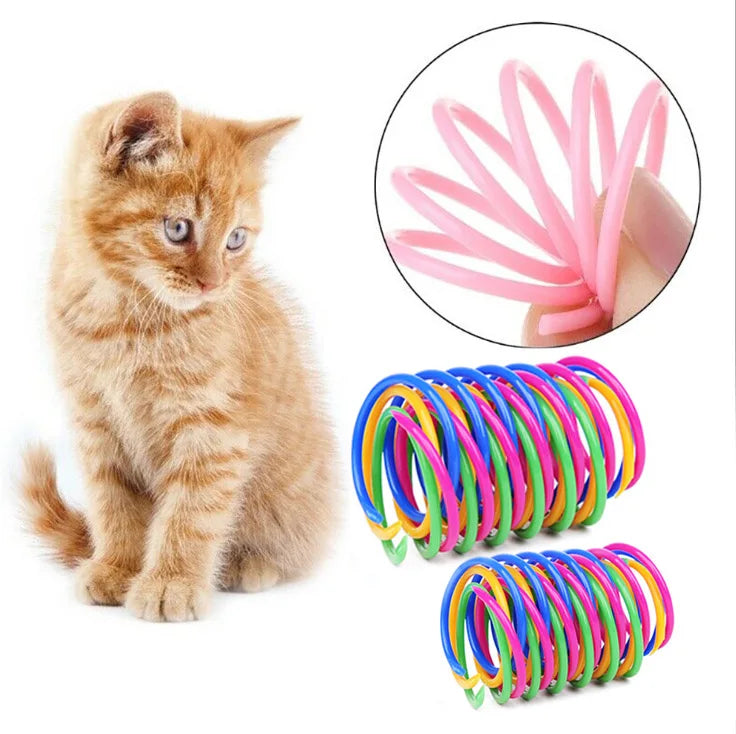 Kitten Coil Spiral Springs Cat Toys Interactive Gauge Cat Spring Toy Colorful Springs Cat Pet Toy Pet Products - Majestic Pet Kingdom