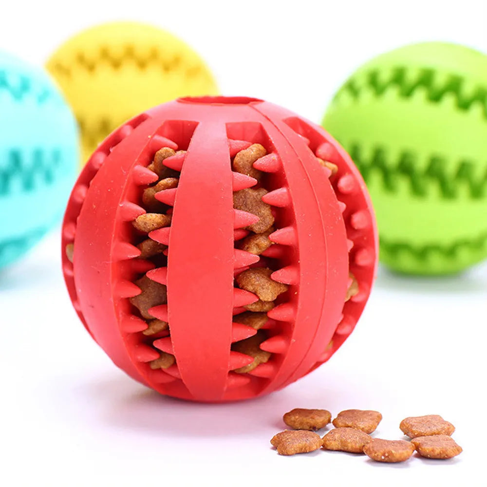 Indestructible Tooth Cleaning & Treat Dog Toy Ball