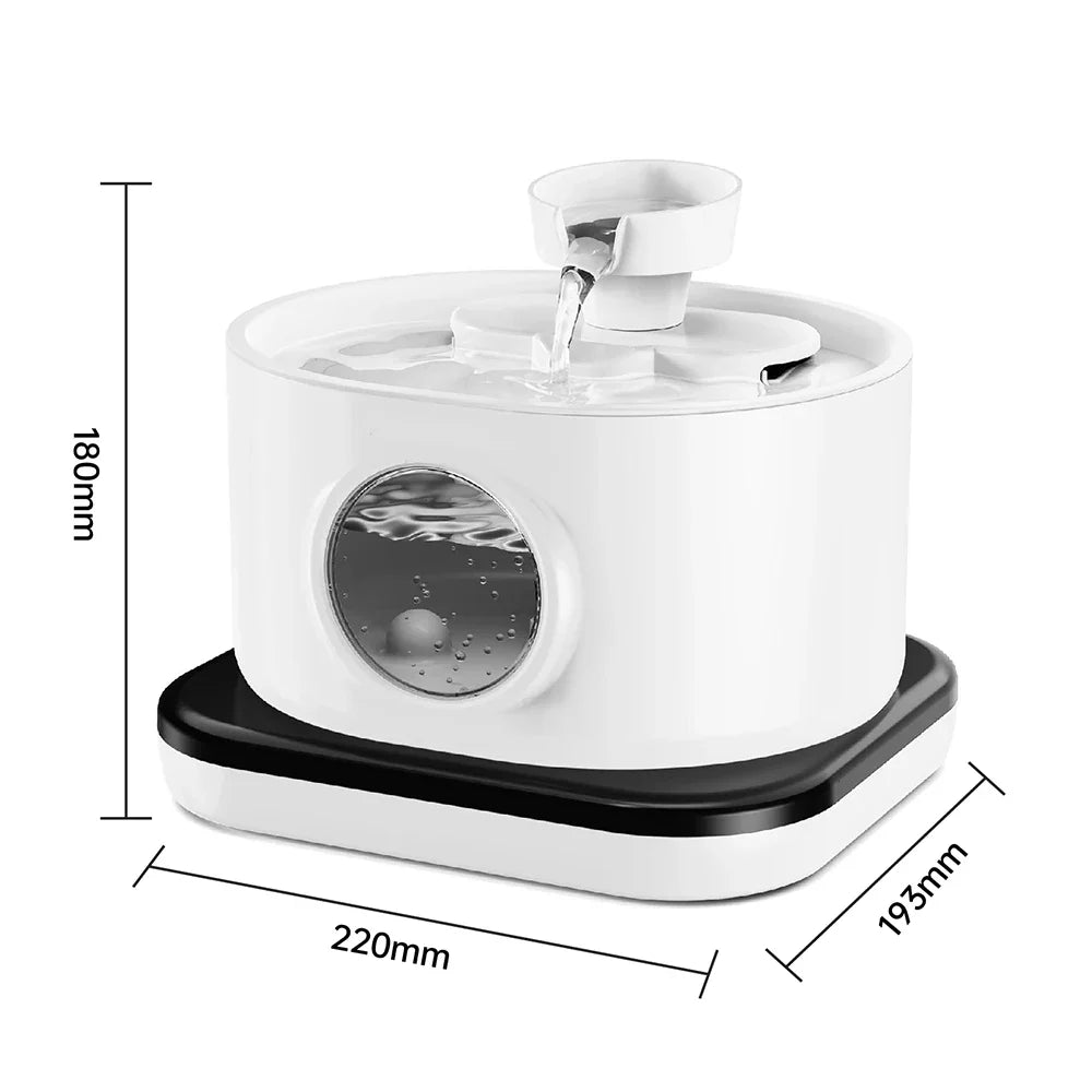 3L Wireless Recharging Sensor Cat Water Drinking Fountain Battery Operated Automatic Pet Motion Sensor Dog Water Dispenser Bowl - Majestic Pet Kingdom