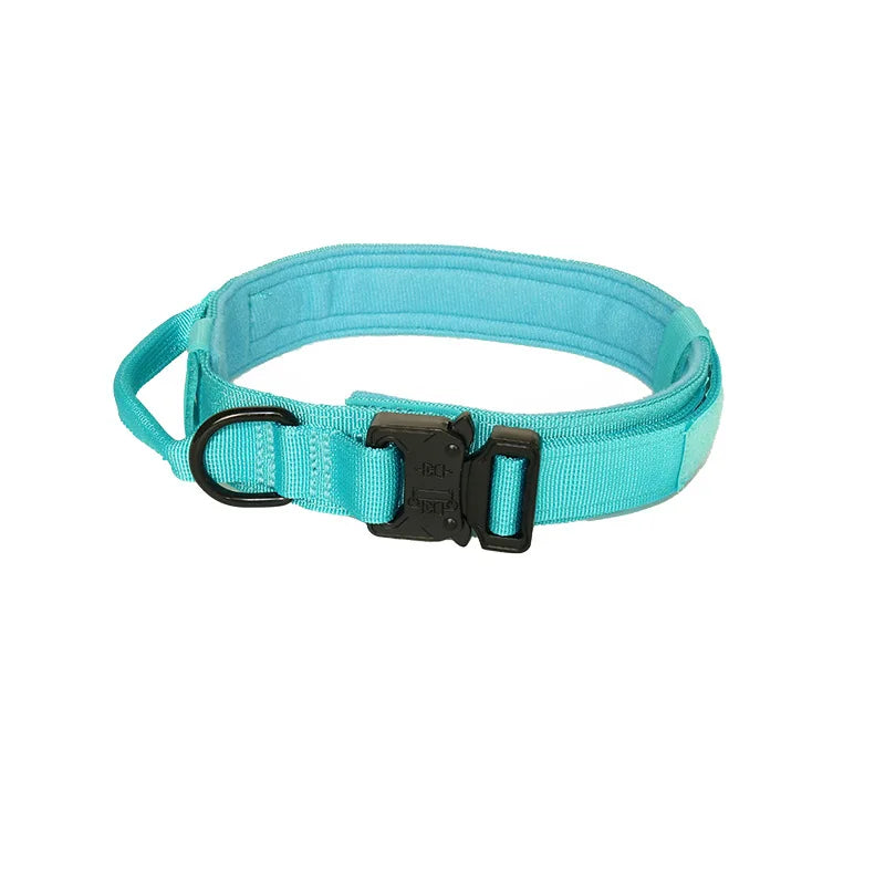 Pet Products Outdoor Tactical Dog Collar Metal Buckle Breathability Nylon Collar Medium and Large Dog Training Neck Collar Dog - yellow | Purrfect Pet Kingdom