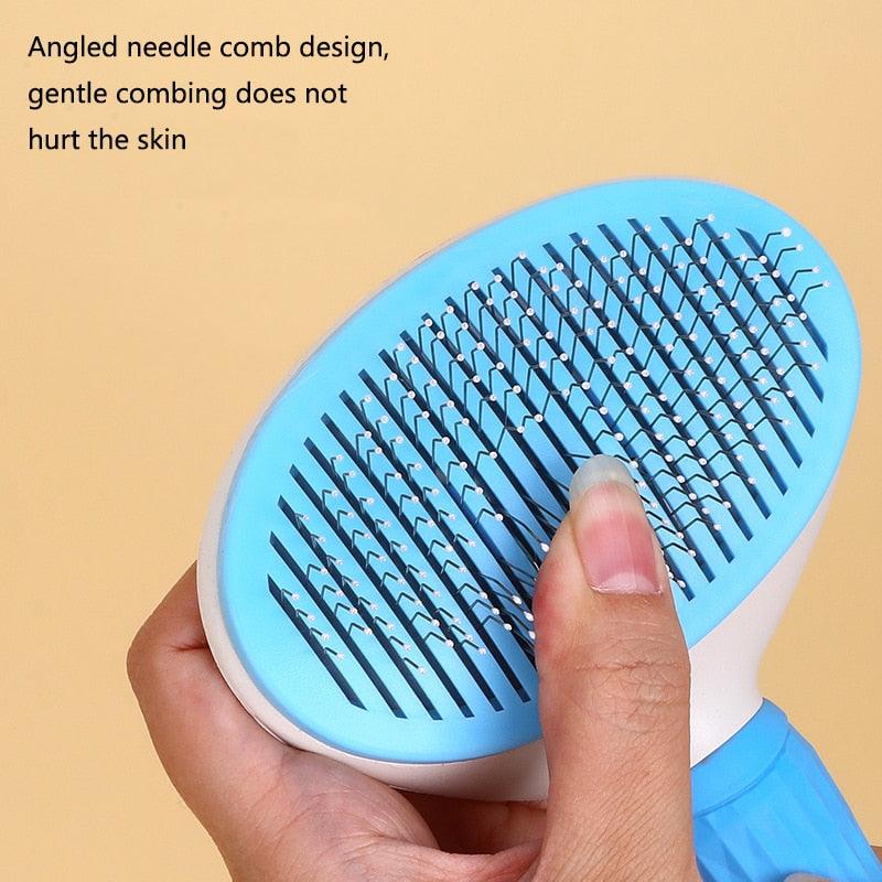 Dog Slicker Brush Self-Cleaning Hair Remover Massage Groomer