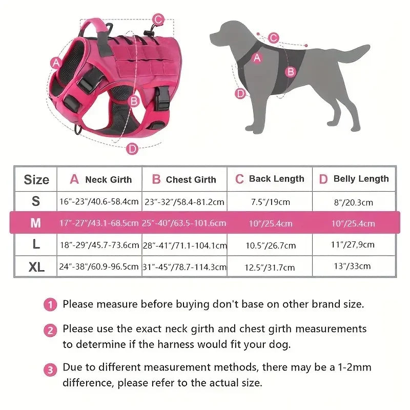 Adjustable No-Pull Tactical Dog Harness with Handle for Large Dogs - Reflective Military Vest for Labrador Retriever, Siberian H - army green | Purrfect Pet Kingdom