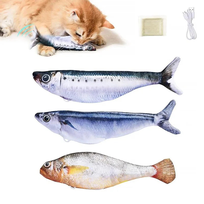 Petgravity 3PCS Electric Fish Pet Cat Toys Catnip Simulation Fish | Majestic Pet Kingdom™