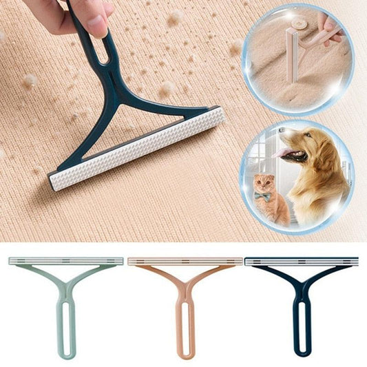 Silicone Double Sided Pet Hair Remover Lint Remover Clean Tool Shaver Sweater Cleaner Fabric Shaver Scraper for Clothes Carpet Double Carpet Wooden Manual Roller Professional Reusable Lint Cleaner for Pet Hair - Main Feature View | Majestic Pet Kingdom