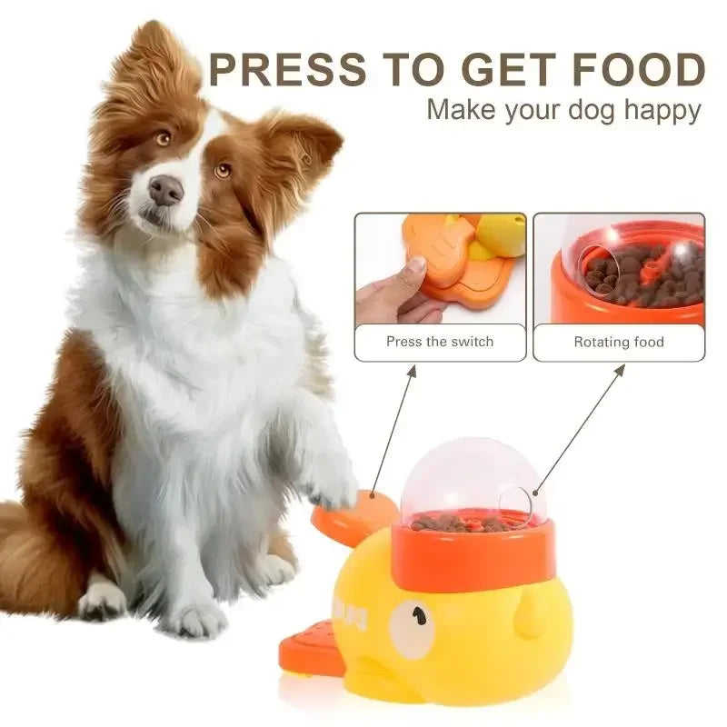 Majestic Pet Kingdom - 2-In-1 Interactive Dog Toy Pet Automatic Food Treat Dispenser Cartoon View 2