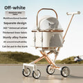 3 in 1 Pet Stroller for 20LBS Dogs Cats with Detachable Carrier Foldable Pet Travel Carrier for Car Seat Hand Carry Safe Outings