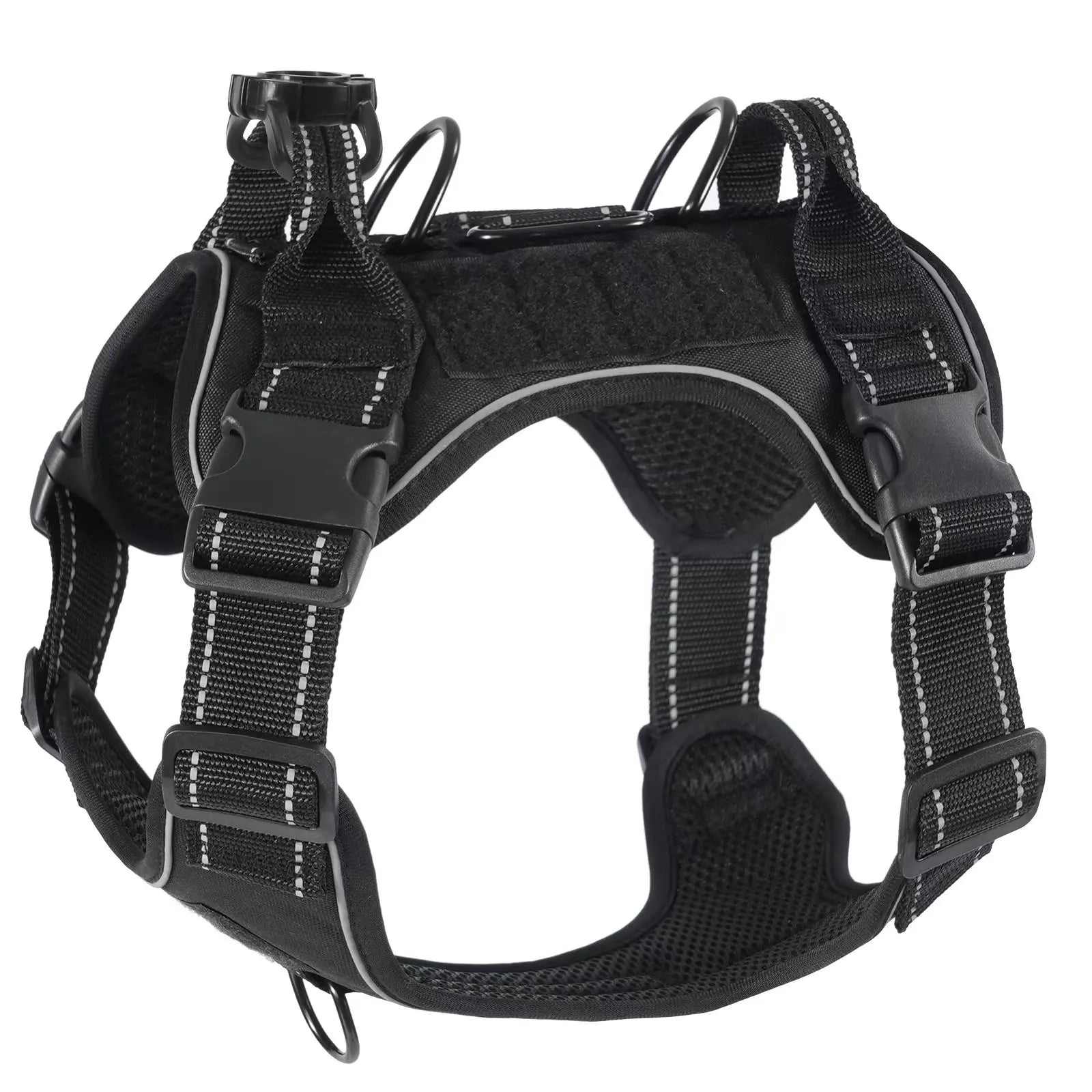 No Pull Dog Harness with Locator Silicone Protective Cover Anti slip Adjustable Pet Chest Harness for Medium & Large Dogs - Majestic Pet Kingdom