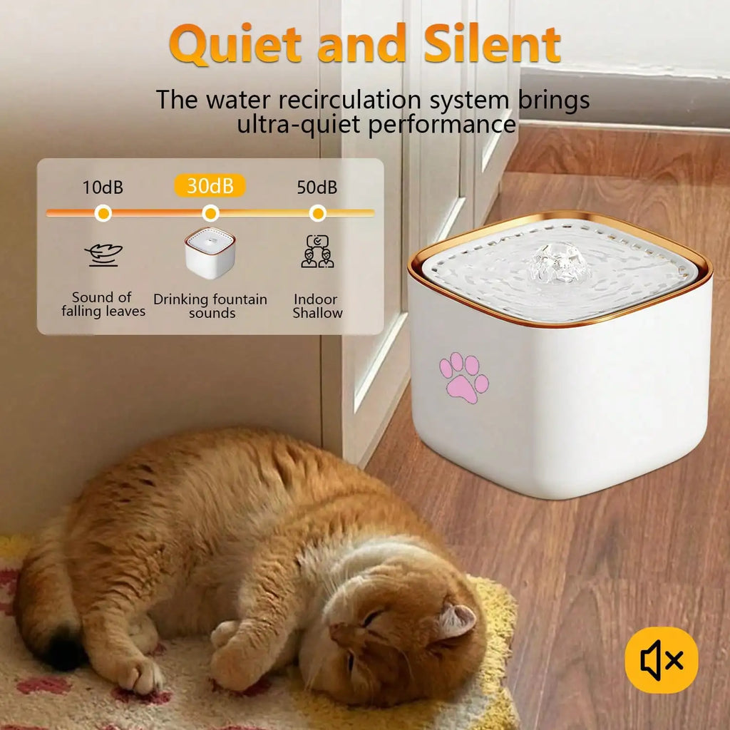 3L/101.45oz pet water fountain, suitable for cats and dogs, with automatic fountain and filter, quiet water circulation system, - Majestic Pet Kingdom