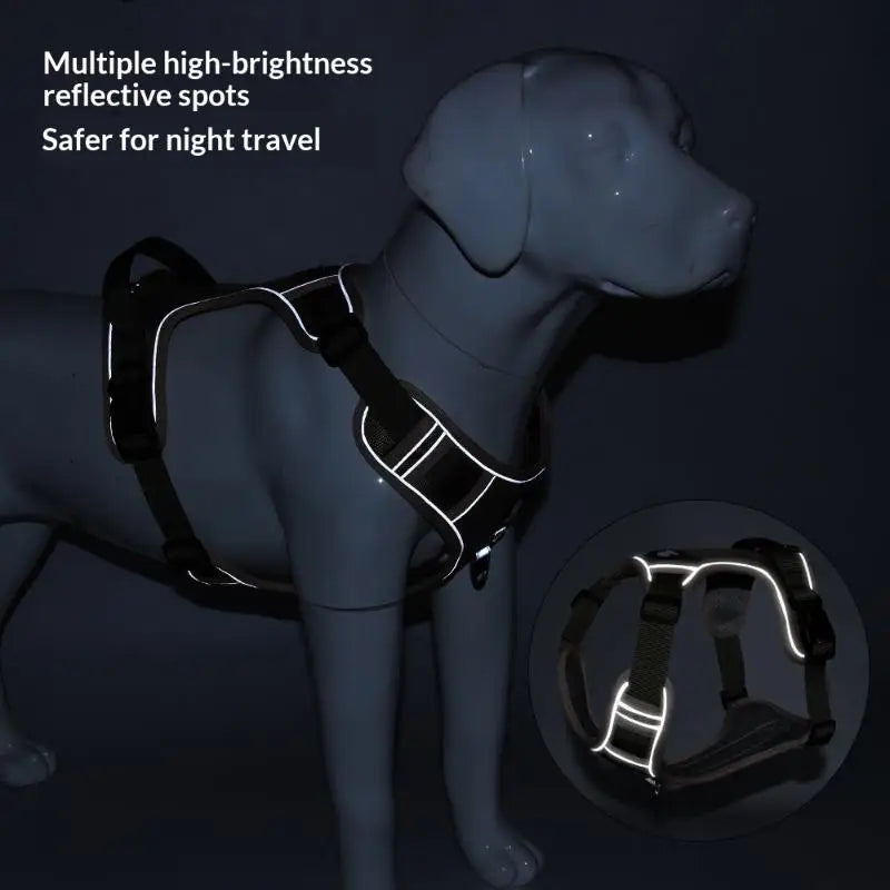 Dog Harness Reflective Midium Large Dogs Tactical Vest Adjustable Harness Oxford Cloth Vest Training Hound Pet Accessoires - C | Purrfect Pet Kingdom