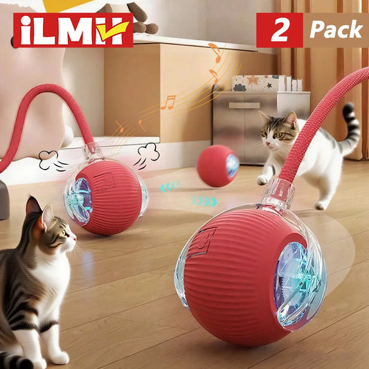 Cat Interactive Ball Automatic Rolling Ball Faux Tail Rechargeable | Majestic Pet Kingdom™