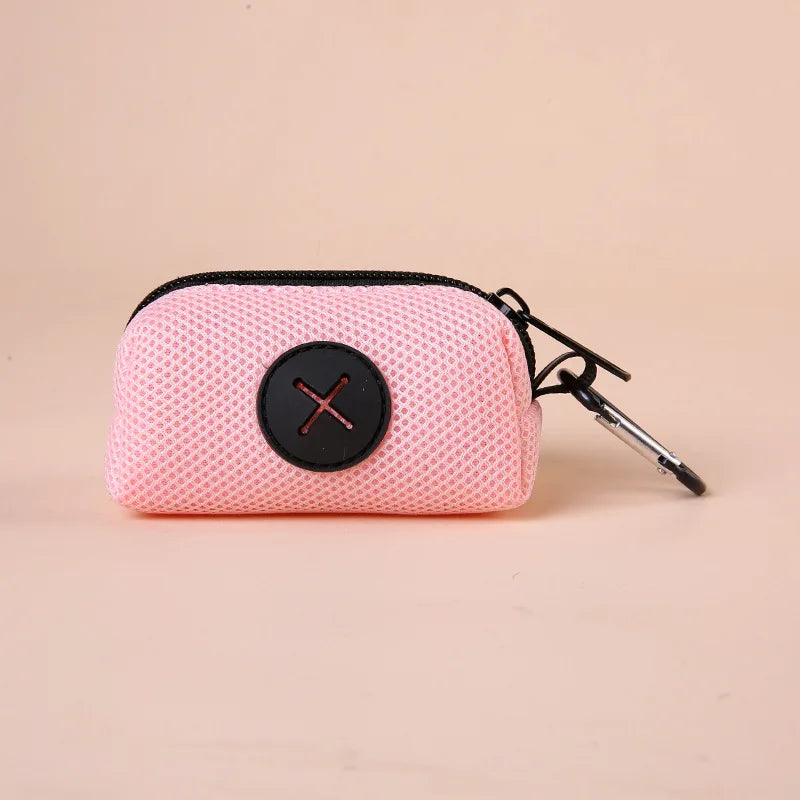 Canvas Dog Poop Bag Holder | Outdoor Pet Waste Bag Dispenser with Carabiner Clip